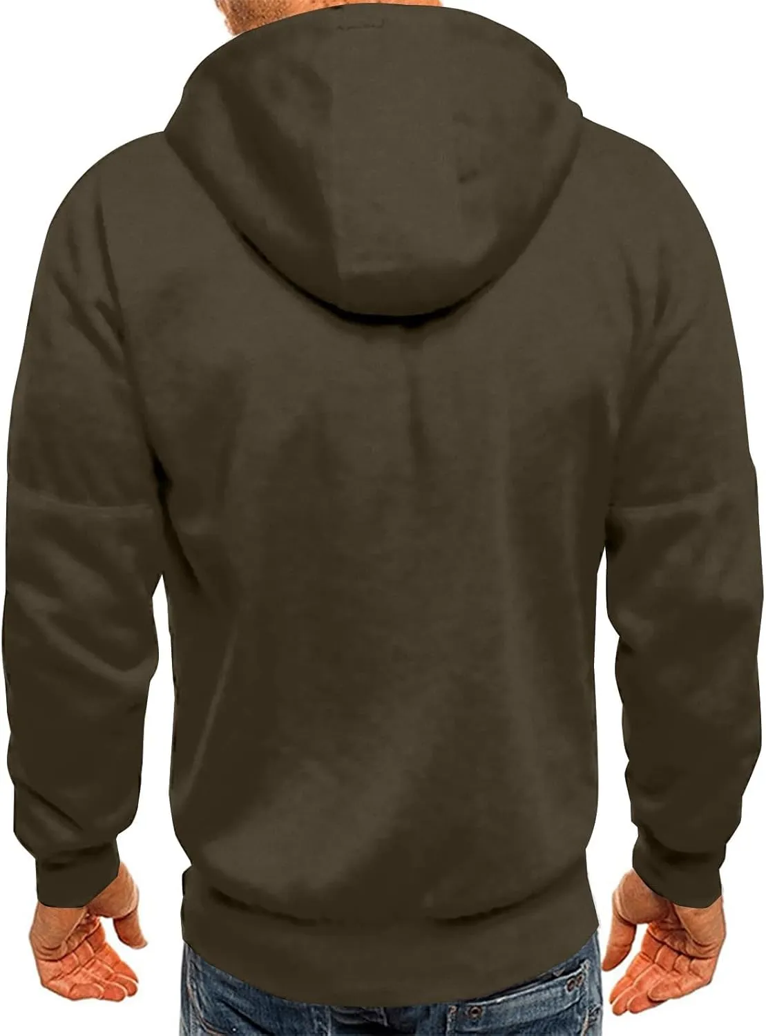 Hoodies for Men Full Zip Lightweight Sweatshirt Winter Fashion Hooded Casual Sports Tops with Pockets