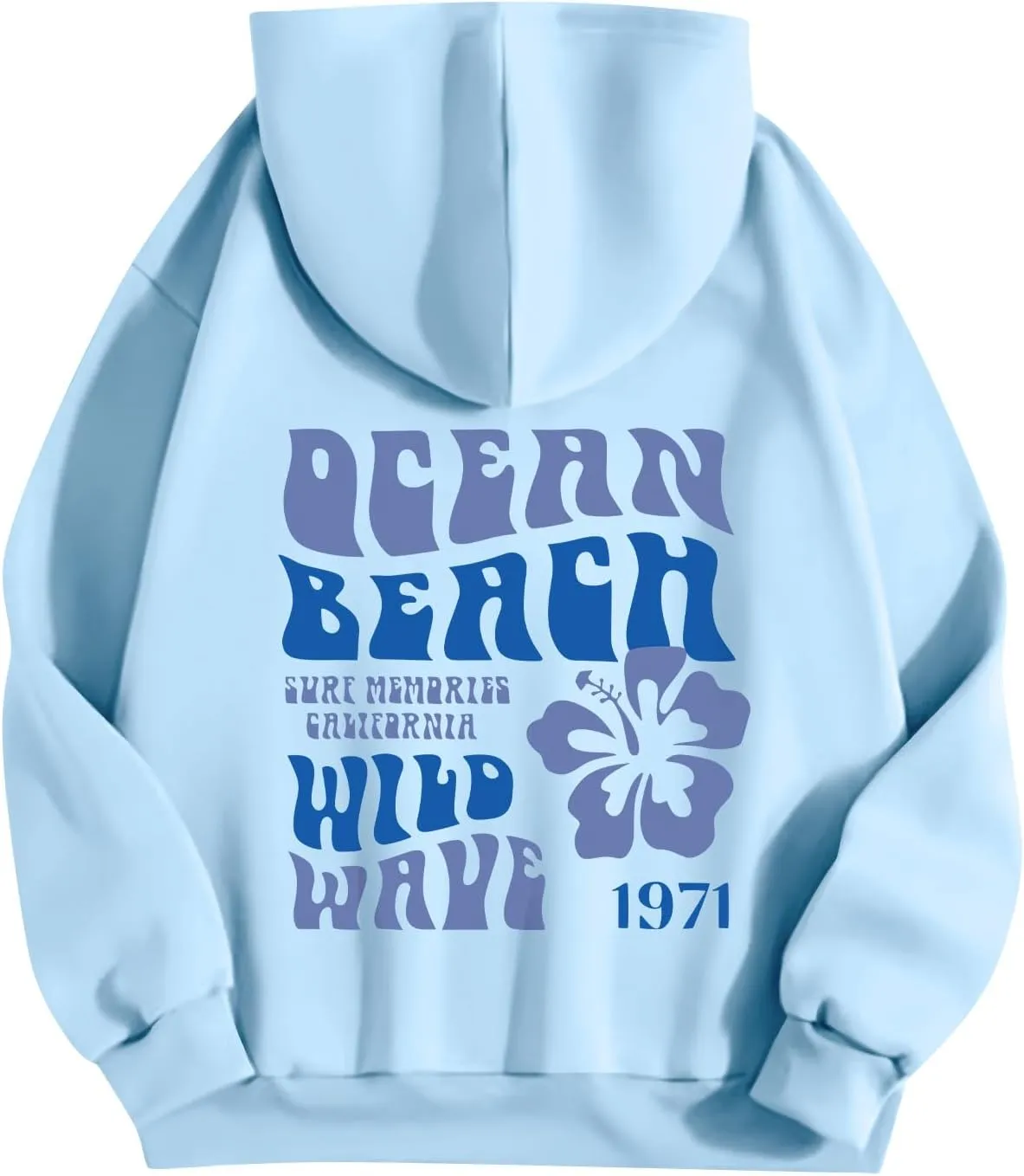 Hoodies for Women Plus Size Casual Long Sleeve Sweatshirts Drawstring Tops Loose Print Pullovers with Pocket