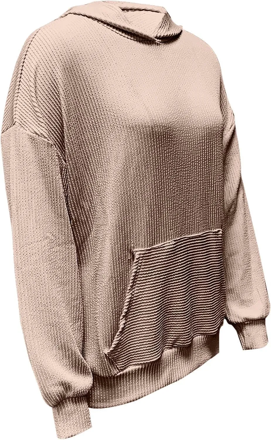 Hoodies for Women Solid Color Fall Fashion Hooded Tops With Pockets Long Sleeves Loose Fit 2024 Casual Pullover Top
