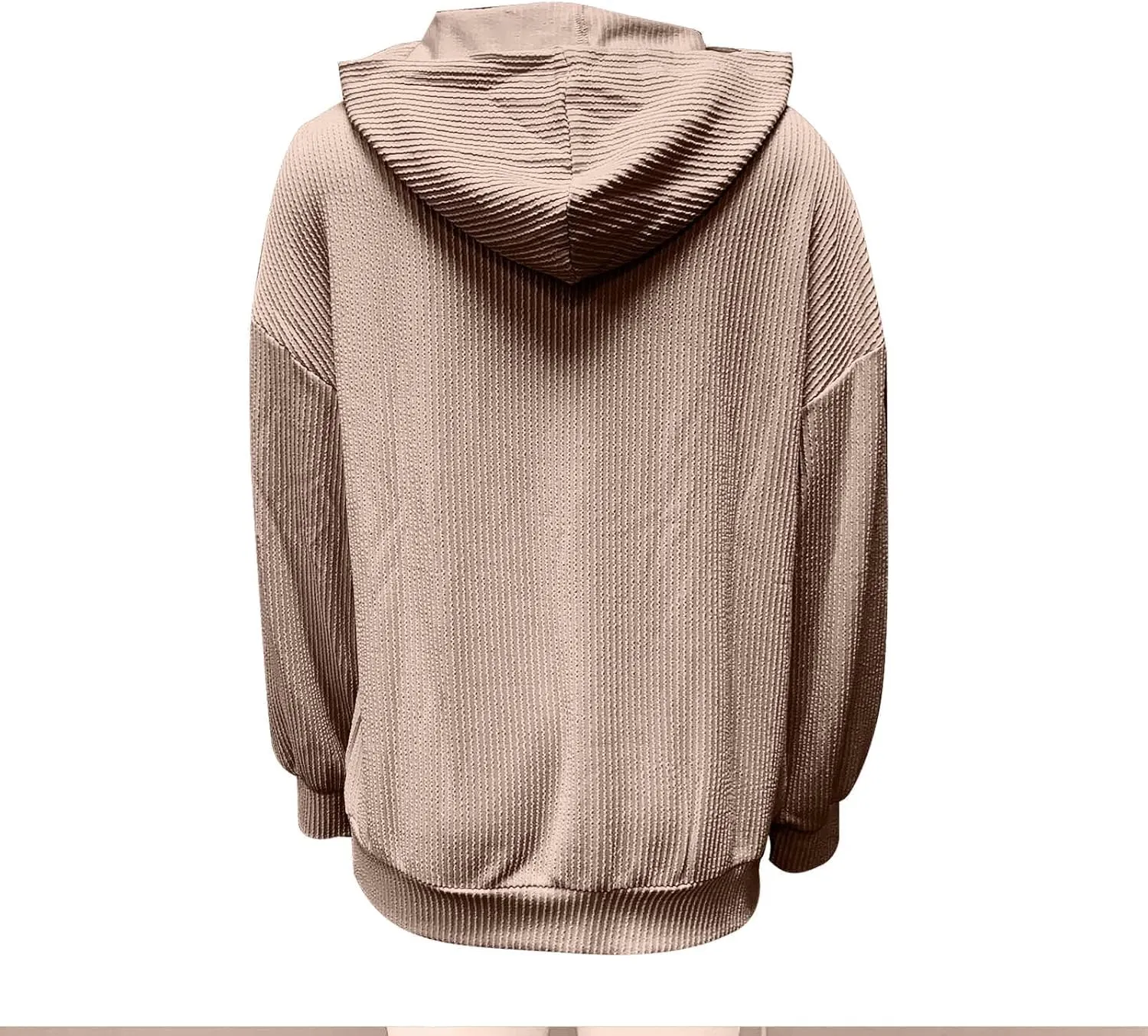 Hoodies for Women Solid Color Fall Fashion Hooded Tops With Pockets Long Sleeves Loose Fit 2024 Casual Pullover Top