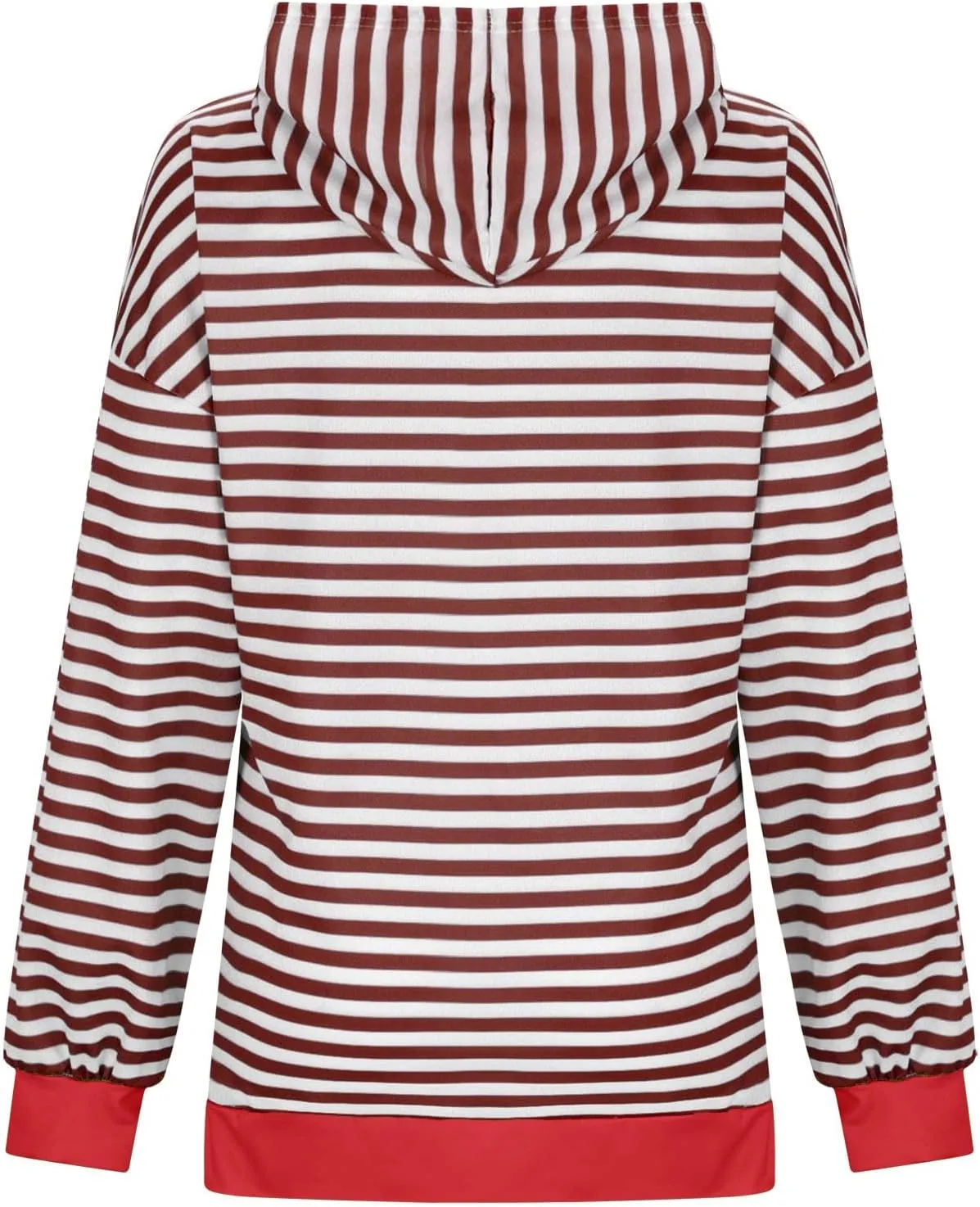 Hoodies for Women Striped Color Block Oversized Sweatshirt Drwastring Long Sleeve Fashion Pullover Sweater With Pocket