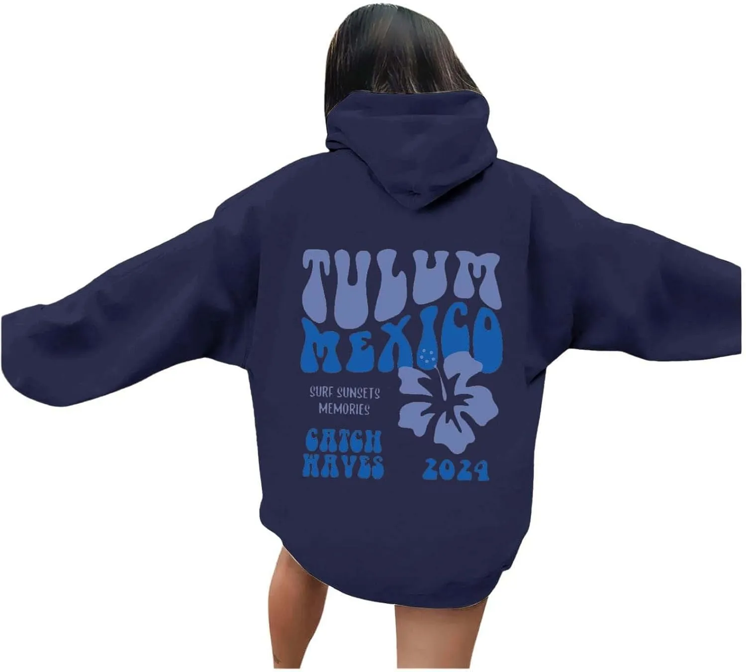 Hoodies Sweatshirt for Women Graphic Trendy Cute Y2K Clothes Girls Pullover Oversized Pink Palm Puff Preppy Hoodies
