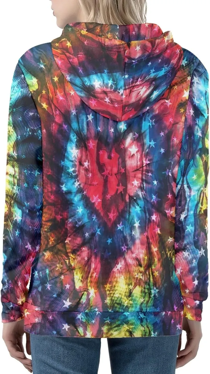 Irisjudy Women's Classic-Fit Hoodies Island Tribal, Butterflies,Music Notes Print Fall Jacket Oversized Sweatshirts XS-5XL