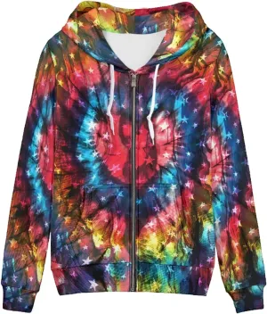 Irisjudy Women's Classic-Fit Hoodies Island Tribal, Butterflies,Music Notes Print Fall Jacket Oversized Sweatshirts XS-5XL