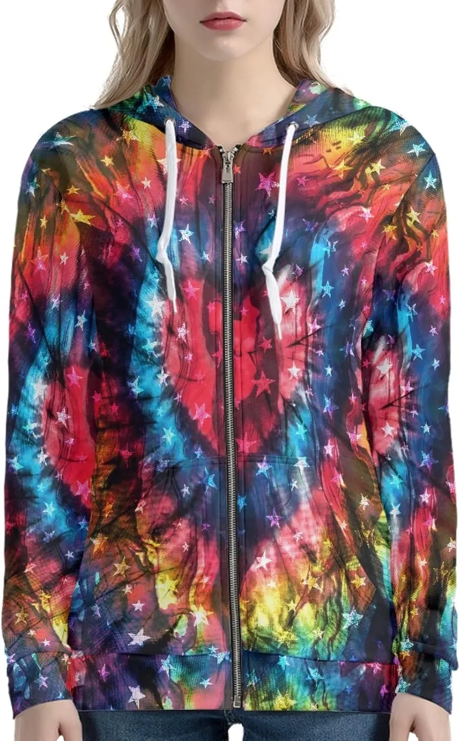 Irisjudy Women's Classic-Fit Hoodies Island Tribal, Butterflies,Music Notes Print Fall Jacket Oversized Sweatshirts XS-5XL