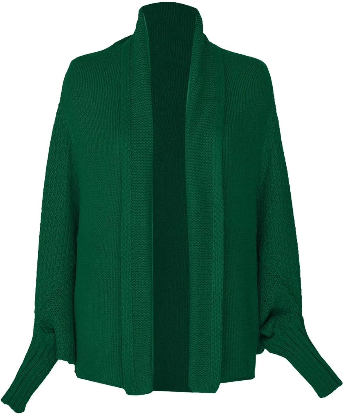 JOAU Cardigan for Women Dressy Casual Open Front Long Batwing Sleeve Knitted Sweater Chunky Outwear Fall Winter Coat Top