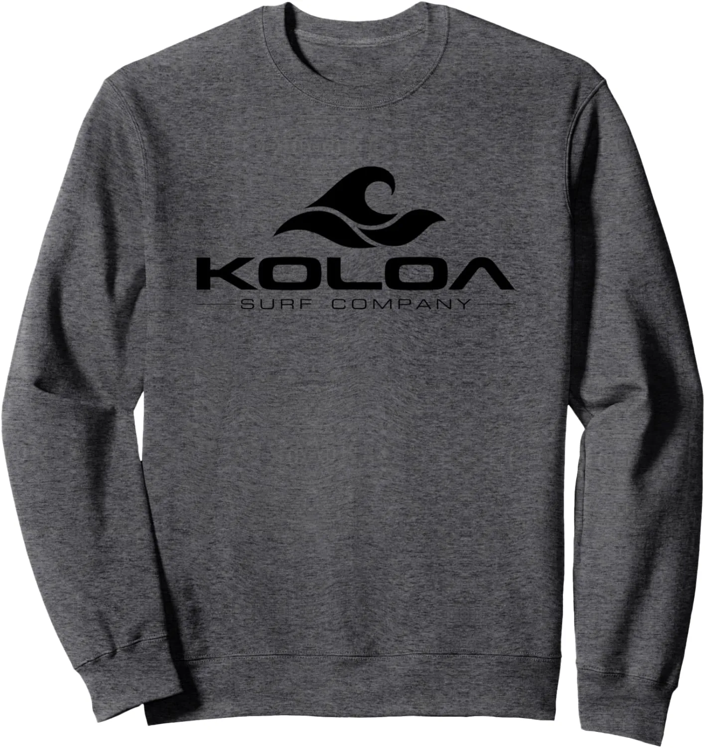 Koloa Surf Classic Wave Black Logo Sweatshirt Graphic Surf Sweatshirt