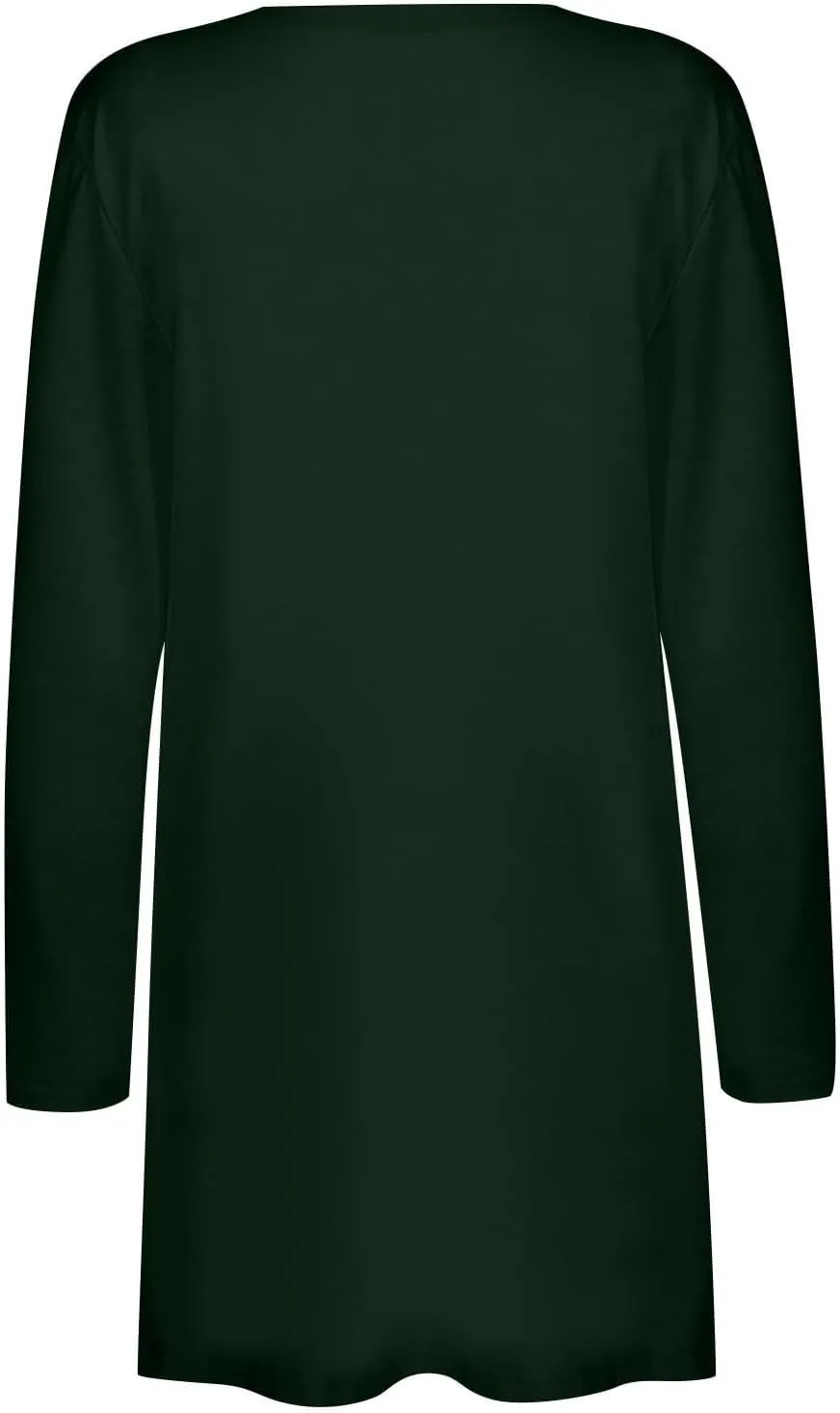 Ladies Long Sleeve Cardigan Loose Mid-Length Comfy 2025 Printed Slim Blouse Dressy Coat Tee Fashion with Pocket