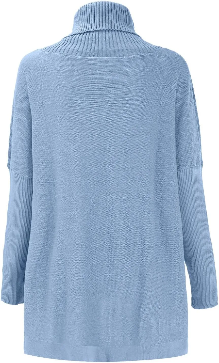 LCMTWX Sweaters for Women Batwing Sleeve Loose Oversized Sweaters Chunky Knitted Pullover Sweaters Fall Sweaters Round