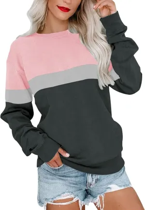 LCMTWX Womens Oversized Sweatshirts Long Sleeve Top Cute Pullover Loose Version Pullover Loose Soft Long Sleeve Pullover