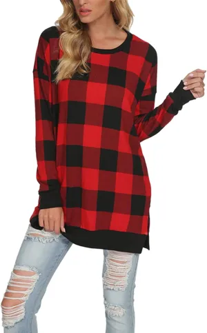 levaca Womens Loose Pullover Sweatshirts Tunic Tops for Leggings