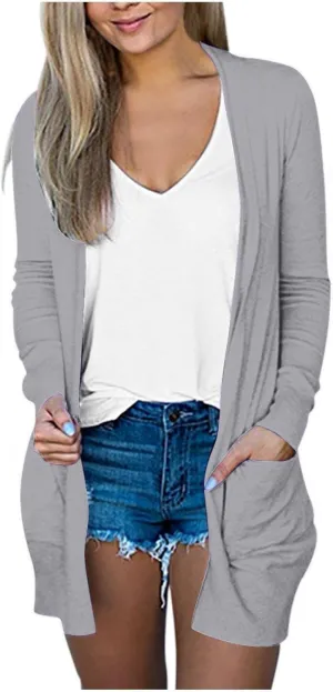 Lightweight Cardigan for Women with Pockets Casual Trendy Plus Size Sweaters for Women Fall Fashion Long Cardigans for Women