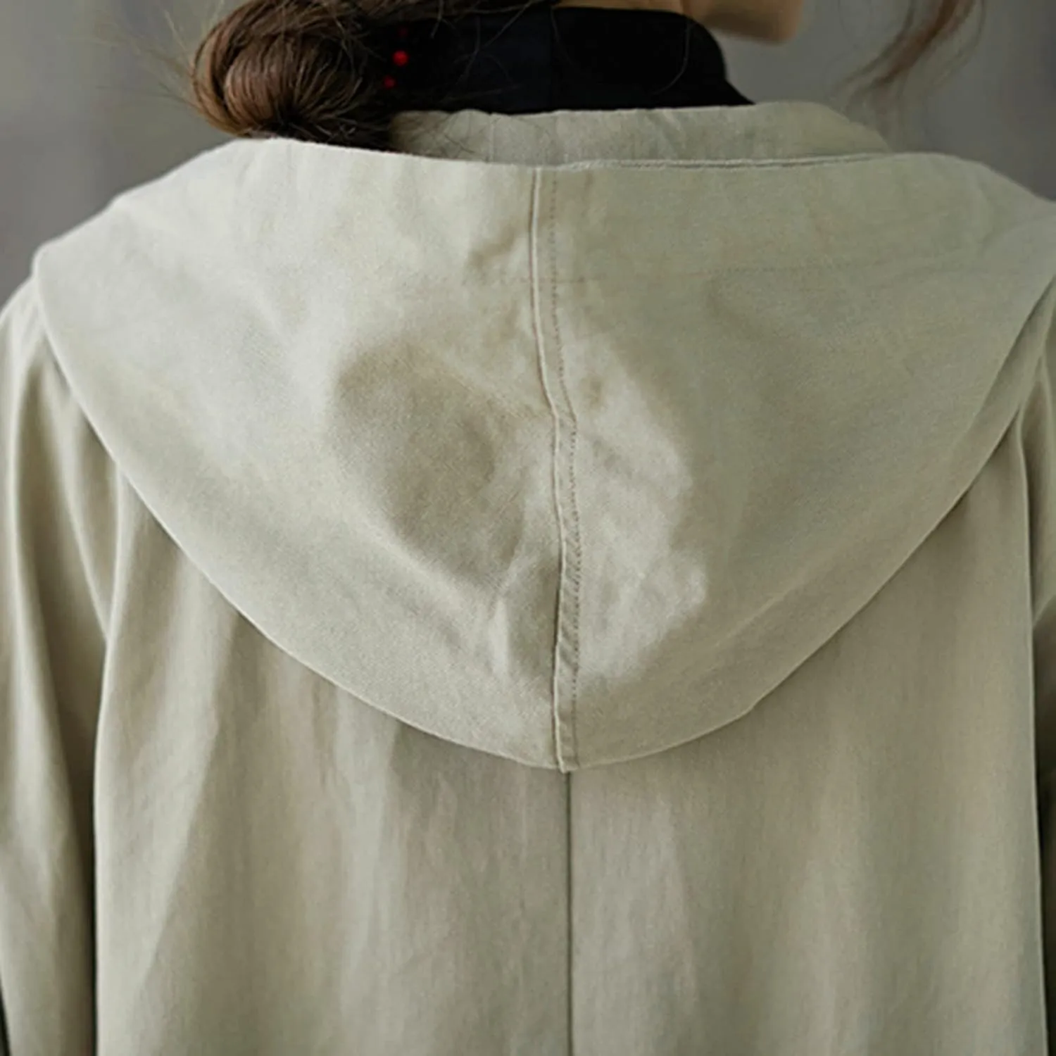 Long Double Breasted Windbreaker Coat Womens Outwear Lapel Women'S Coat Double Breasted Lapel Fall Coats for Women