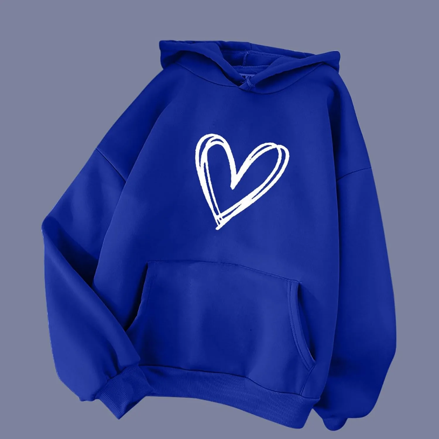 Long Sleeve Valentine's Day Sweatshirt for Women Oversize Trendy Heart Graphic Hoodie Holiday Camping Casual Pullover