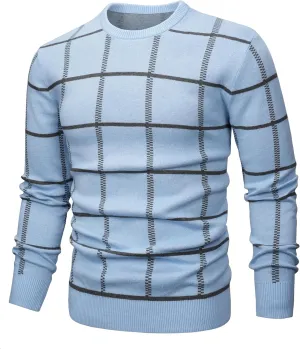 MAGNIVIT Men's Basic Designed Knitted Sweaters Cotton Soft Crewneck Fall Winter Sweaters