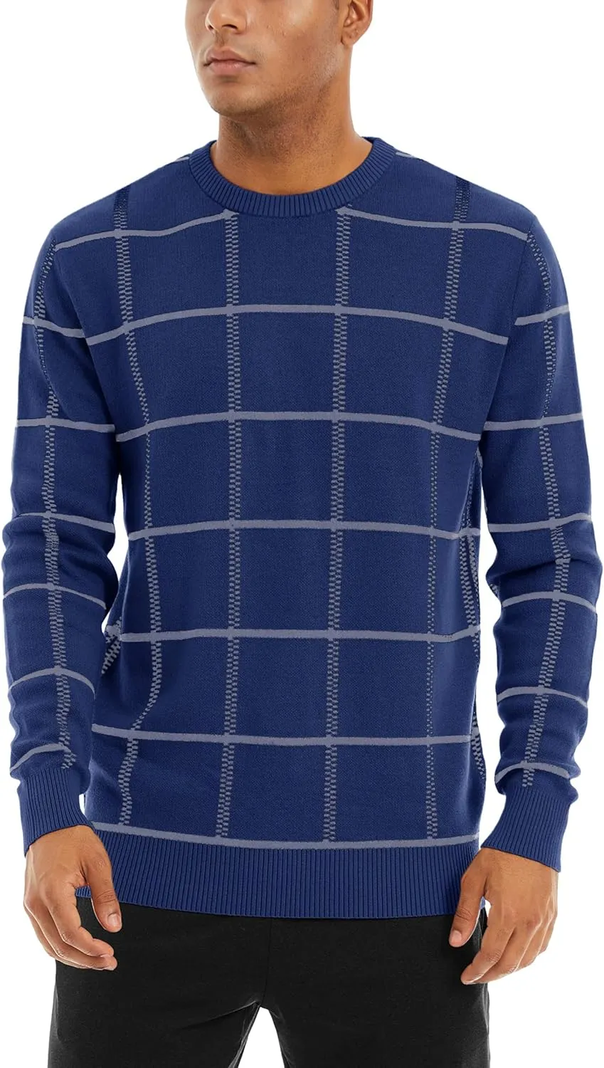 MAGNIVIT Men's Basic Designed Knitted Sweaters Cotton Soft Crewneck Fall Winter Sweaters