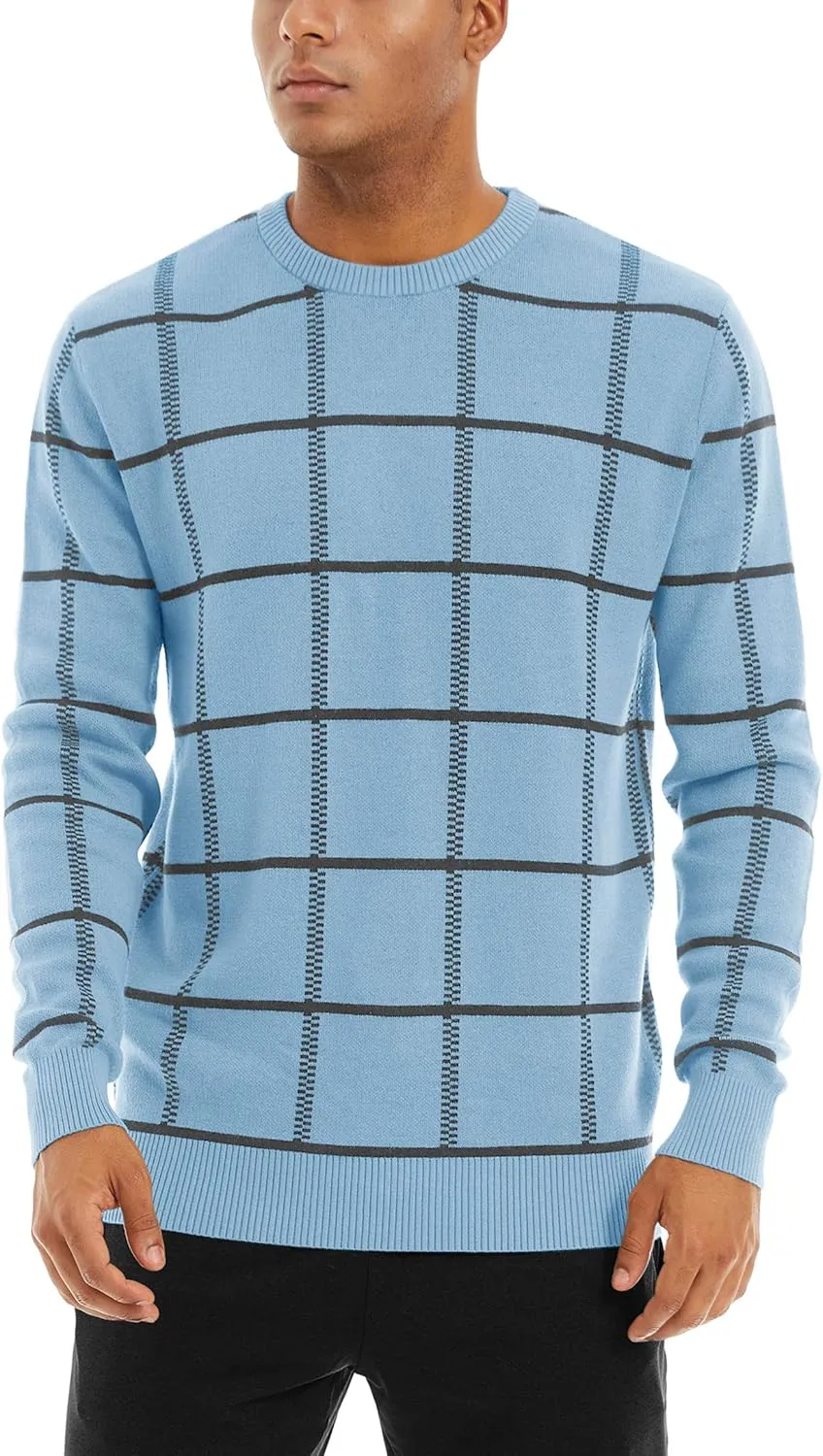 MAGNIVIT Men's Basic Designed Knitted Sweaters Cotton Soft Crewneck Fall Winter Sweaters