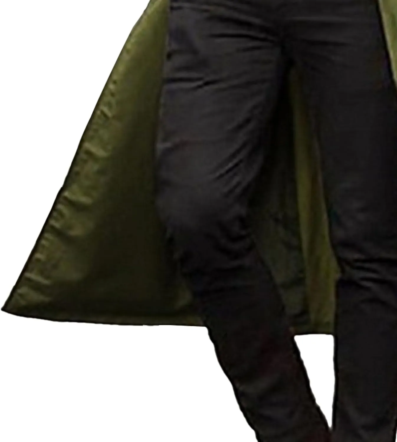 Maiyifu-GJ Men's Mid-Length Trench Coat Slim Fit Double Breasted Long Overcoat Autumn Winter Lapel Windbreaker Jacket