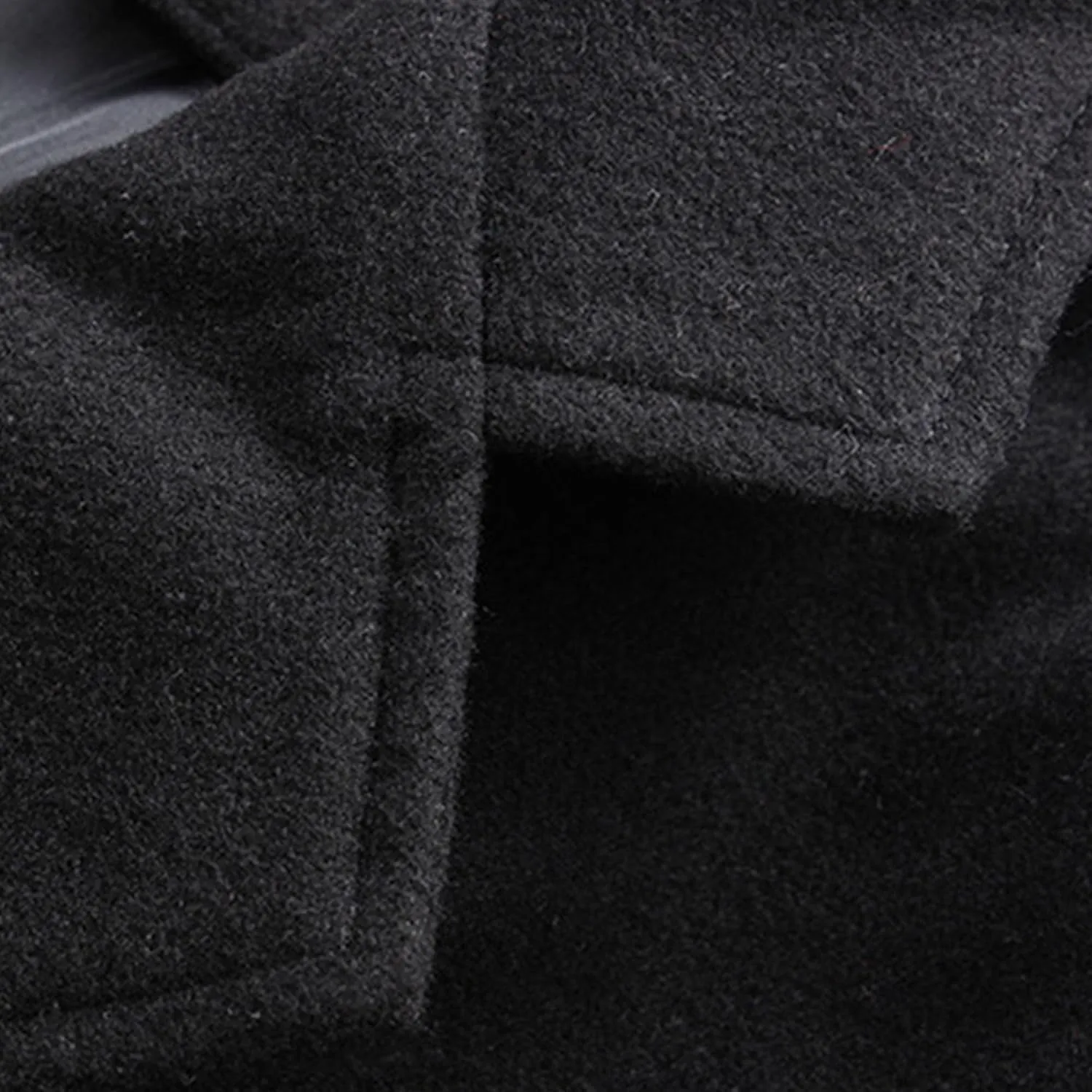 Maiyifu-GJ Mens Slim Fit Long Trench Coat Wool Blend Overcoat Warm Winter Single Breasted Coat Mid-Length Outerwear