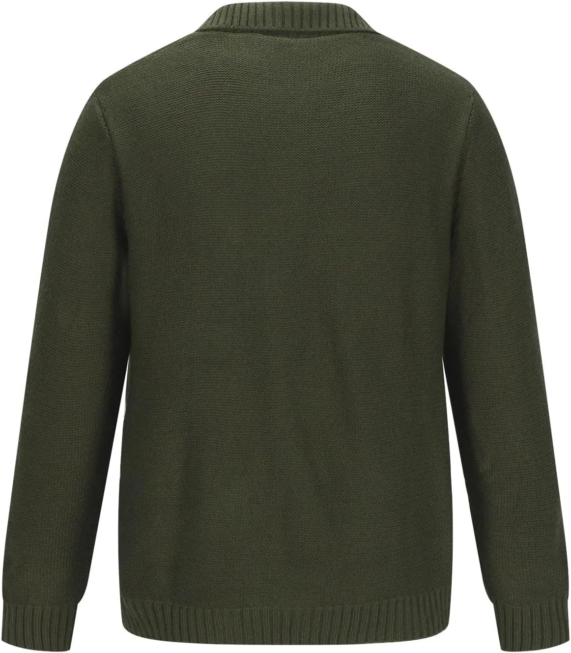 Men's Cable Knit Cardigan Button Down Open Front Cardigan Casual Long Sleeve Sweater Plus Size Knit Cardigan