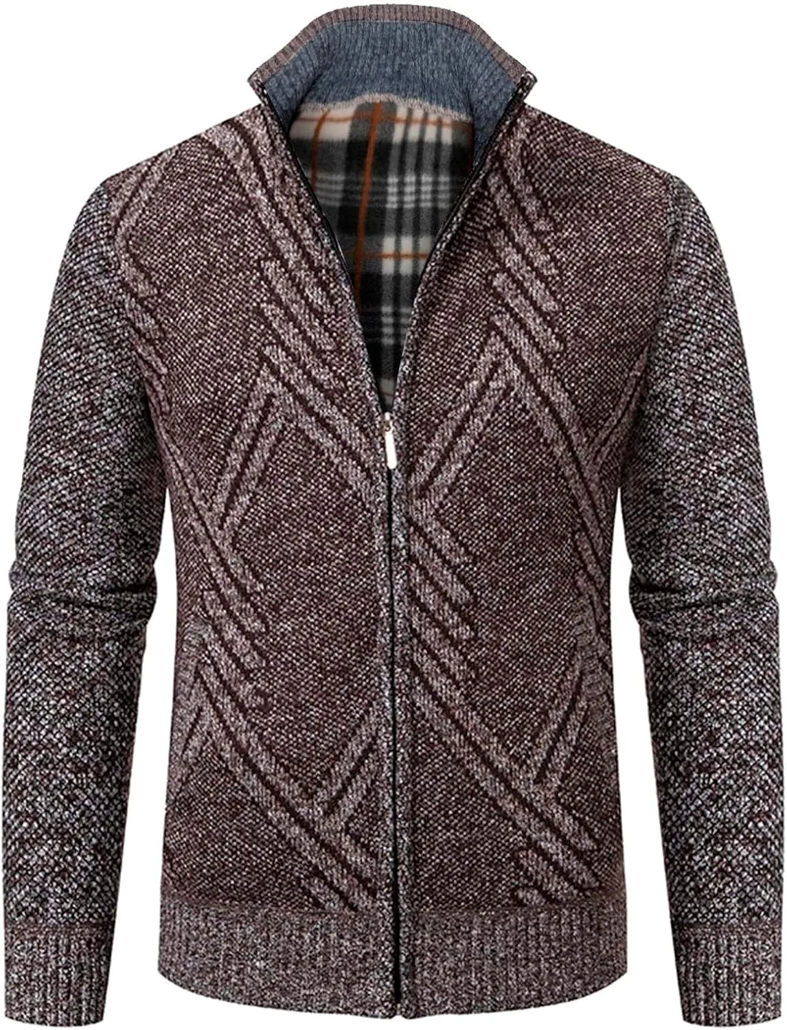 Mens Cardigan, Men's Cardigan Sweaters Casual Full Zip Sweaters Knitted Cardigan Winter Warm Jackets with Pockets