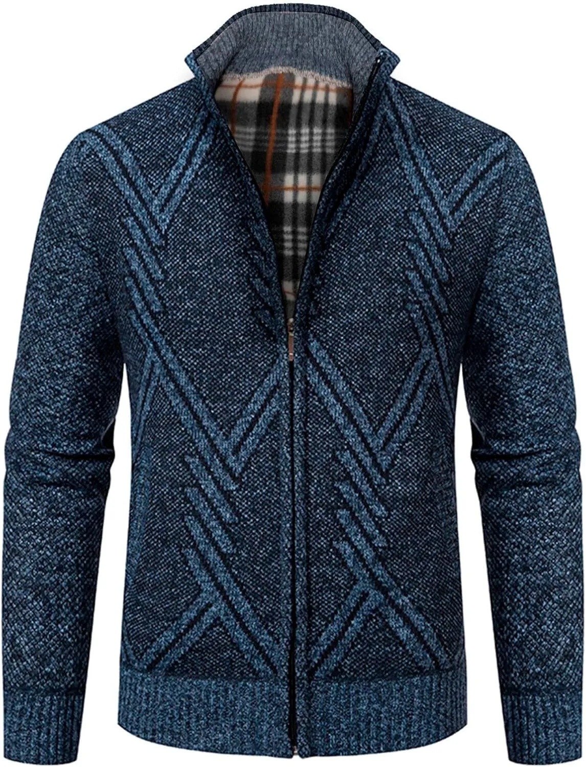 Mens Cardigan, Men's Cardigan Sweaters Casual Full Zip Sweaters Knitted Cardigan Winter Warm Jackets with Pockets