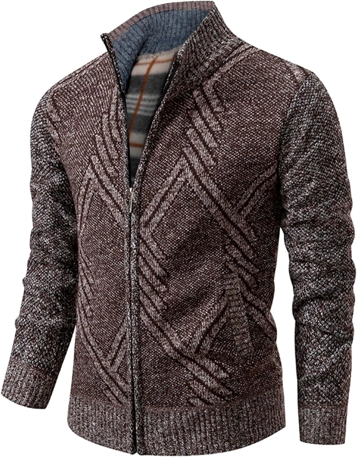 Mens Cardigan, Men's Cardigan Sweaters Casual Full Zip Sweaters Knitted Cardigan Winter Warm Jackets with Pockets
