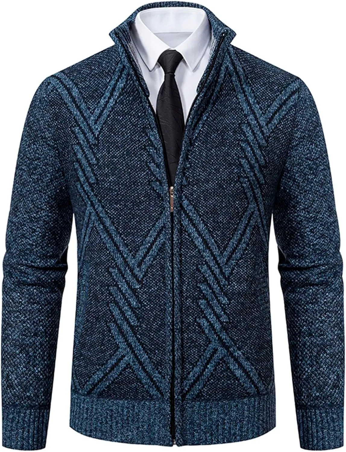 Mens Cardigan, Men's Cardigan Sweaters Casual Full Zip Sweaters Knitted Cardigan Winter Warm Jackets with Pockets