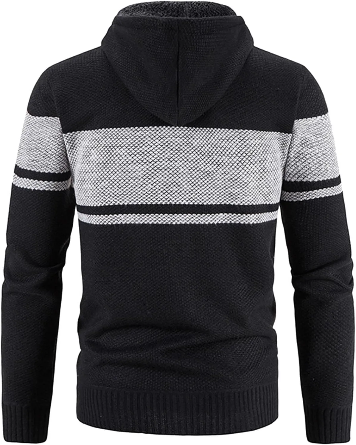 Mens Cardigan, Men's Sweaters Full Zip Slim Thick Knitted Cardigan Sweaters Patchwork Jackets with Pockets