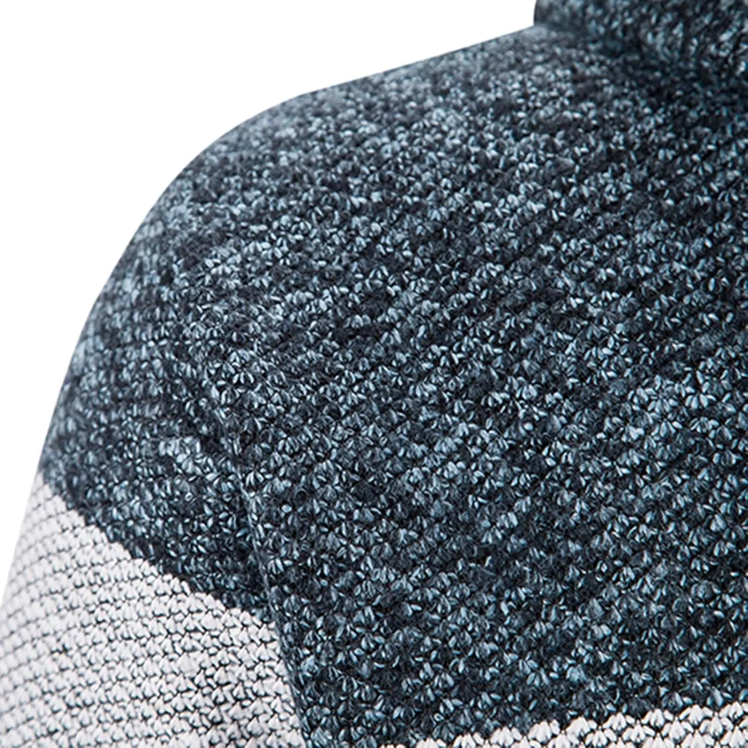 Mens Cardigan, Men's Sweaters Full Zip Slim Thick Knitted Cardigan Sweaters Patchwork Jackets with Pockets