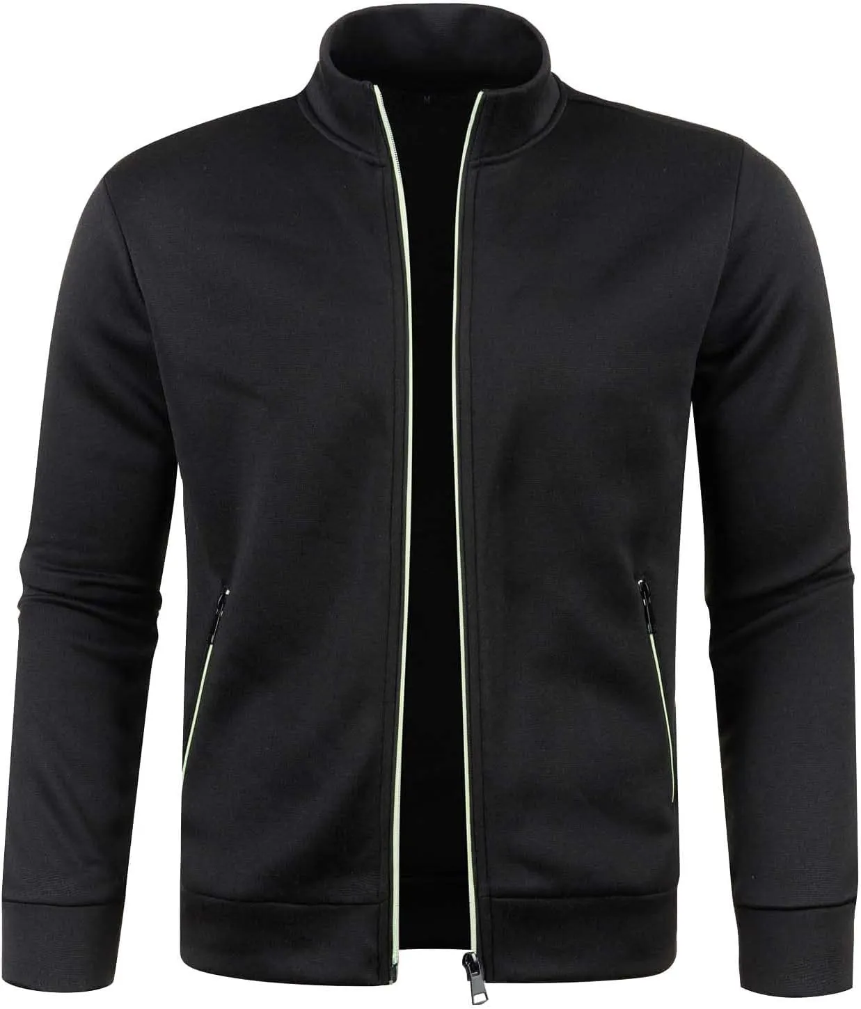 Mens Cardigan, Men's Sweaters Full Zip Slim Thick Knitted Cardigan Sweaters Solid Jacket Coats with Pockets
