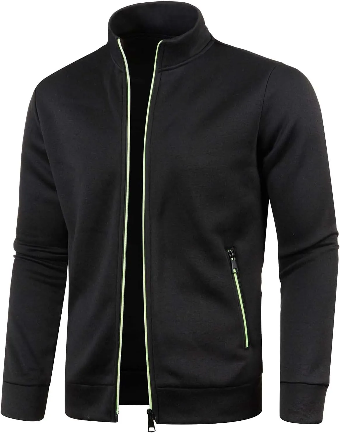 Mens Cardigan, Men's Sweaters Full Zip Slim Thick Knitted Cardigan Sweaters Solid Jacket Coats with Pockets