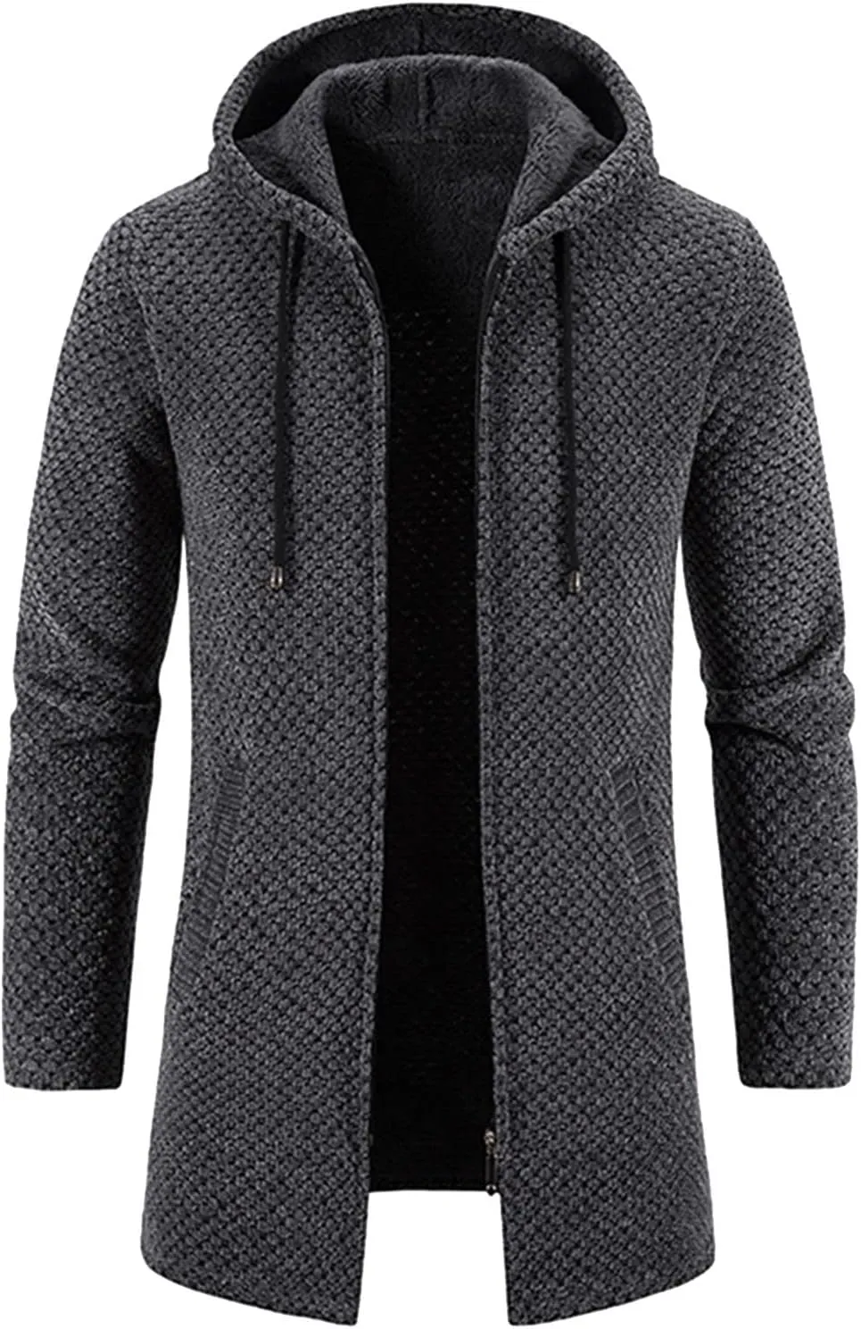 Mens Cardigan, Men's Sweaters Full Zip Slim Thick Knitted Cardigan Sweaters Solid Thick Jackets with Pockets