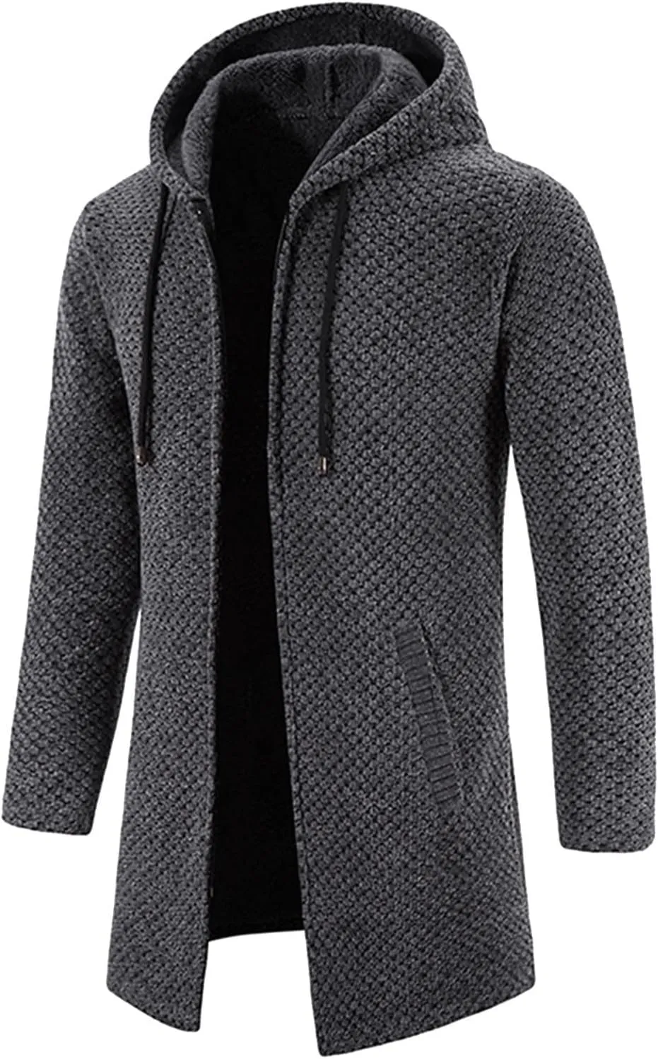 Mens Cardigan, Men's Sweaters Full Zip Slim Thick Knitted Cardigan Sweaters Solid Thick Jackets with Pockets