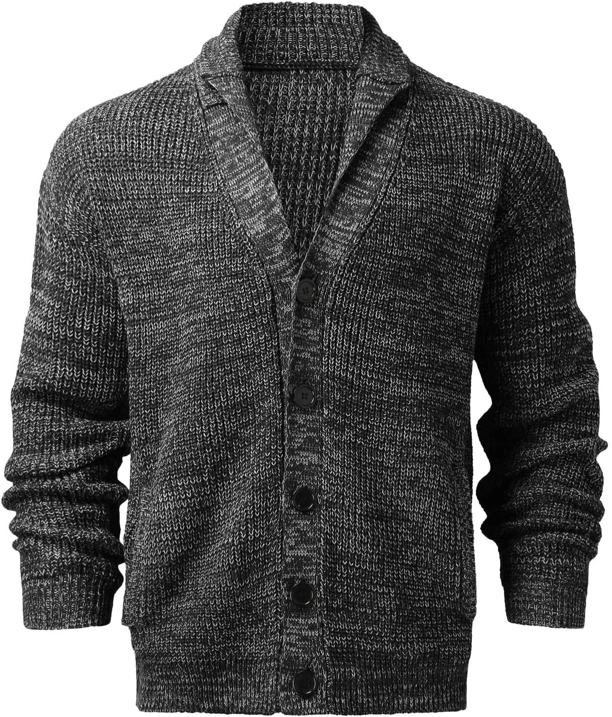 Men's Cardigan Sweater Cable Knit V Neck Button up Sweaters Ribbed Cardigan Sweater Classic Sweaters with Pockets