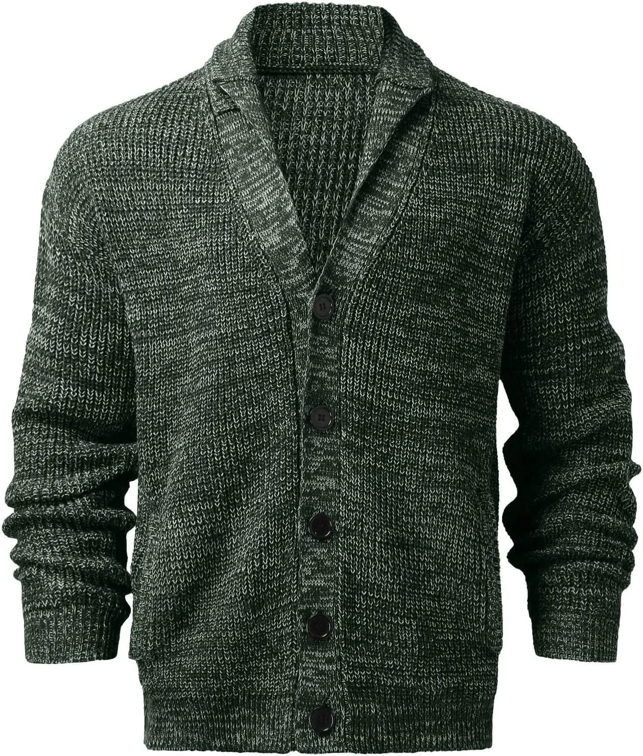 Men's Cardigan Sweater Cable Knit V Neck Button up Sweaters Ribbed Cardigan Sweater Classic Sweaters with Pockets