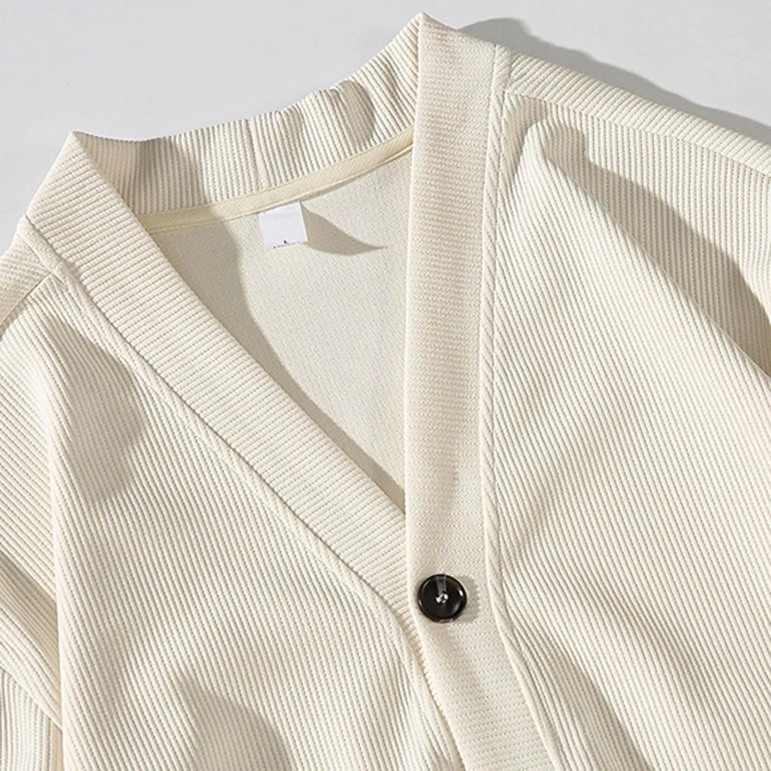 Mens Cardigan Sweater V Neck Button Down Sweater Lightweight Open Front Sweater Plus Size Knit Sweaters with Pockets