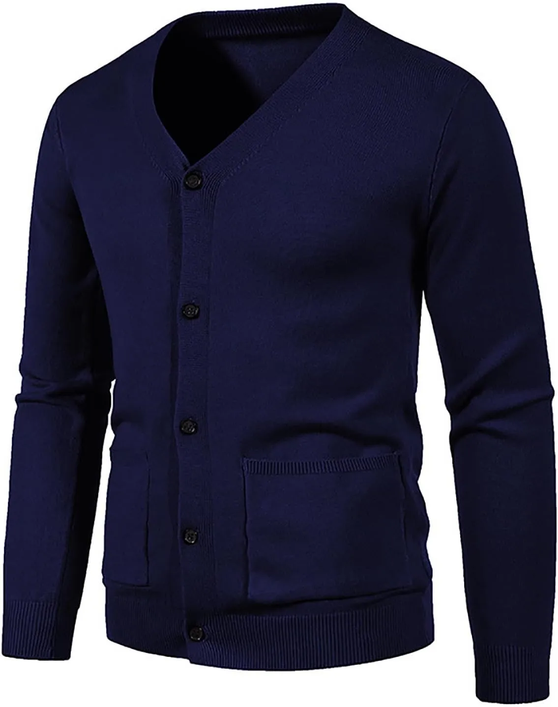 Men's Cardigan Sweaters Button Down Knit Sweater Long Sleeve V Neck Cardigan Slim Fit Cardigan Sweaters Winter Outfits