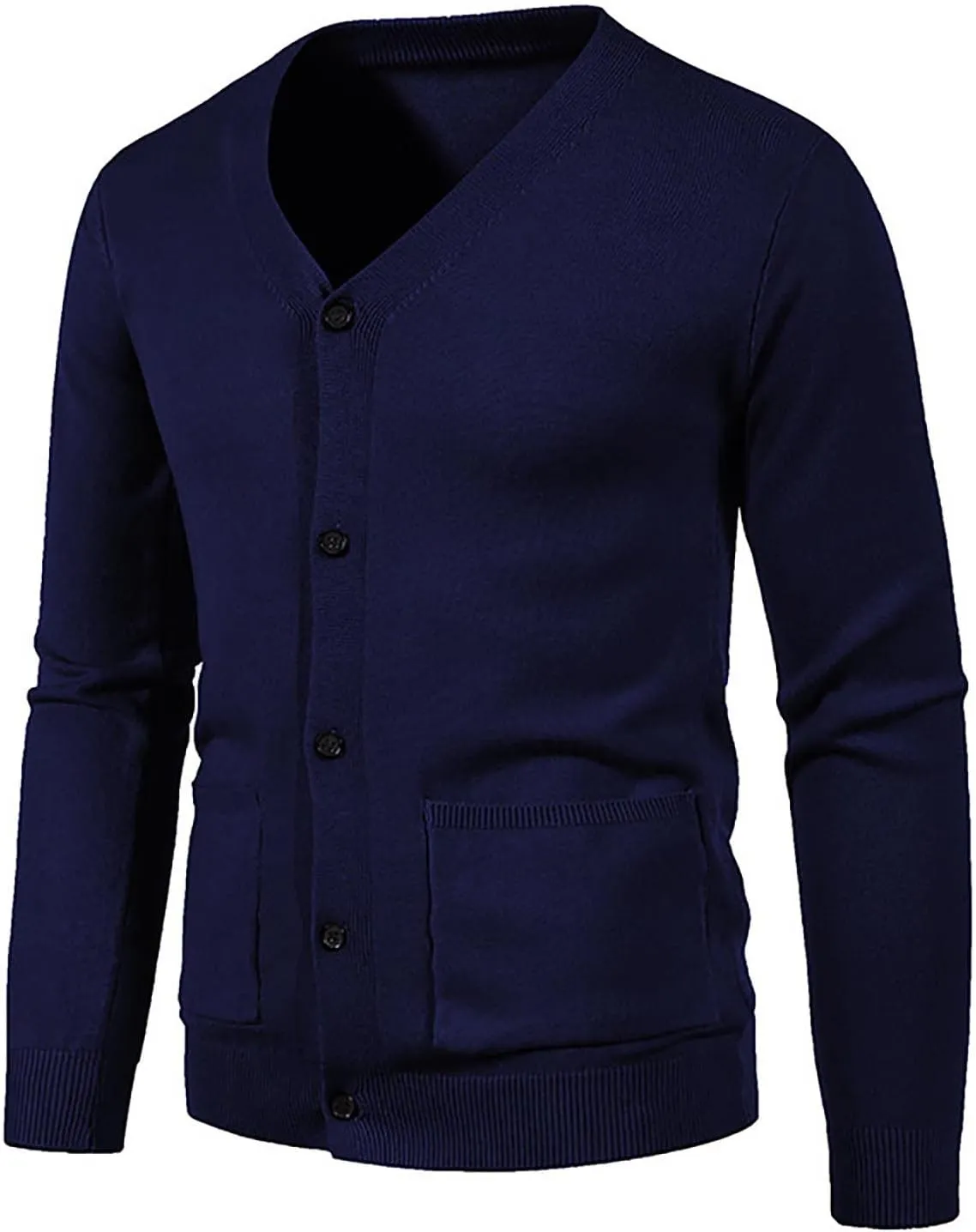 Men's Cardigan Sweaters Button Down Knit Sweater Long Sleeve V Neck Cardigan Slim Fit Cardigan Sweaters Winter Outfits