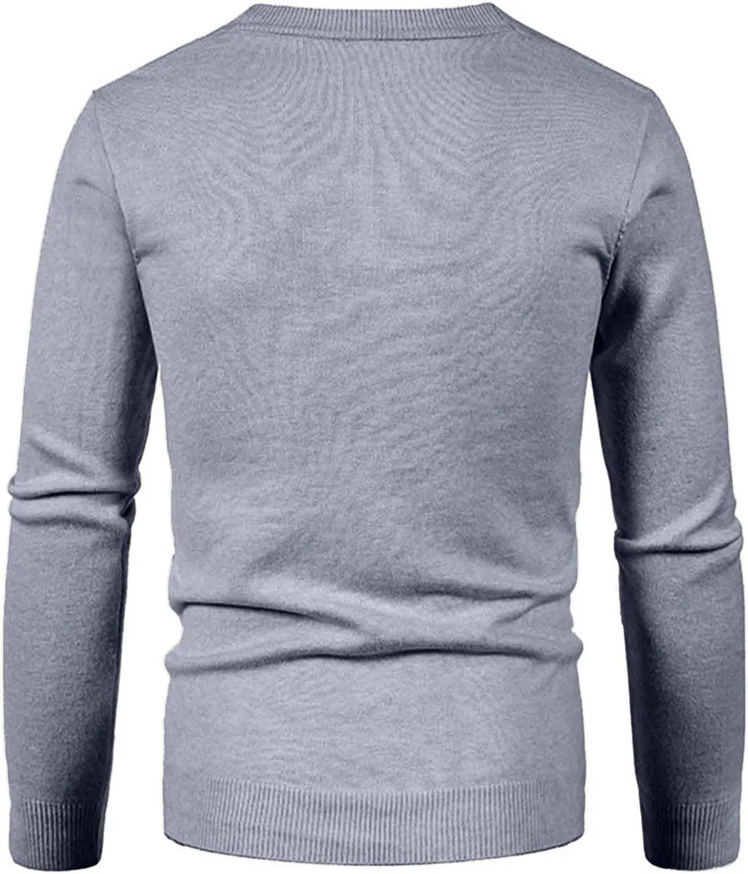 Men's Cardigan Sweaters Button Down Knit Sweater Long Sleeve V Neck Cardigan Slim Fit Cardigan Sweaters Winter Outfits