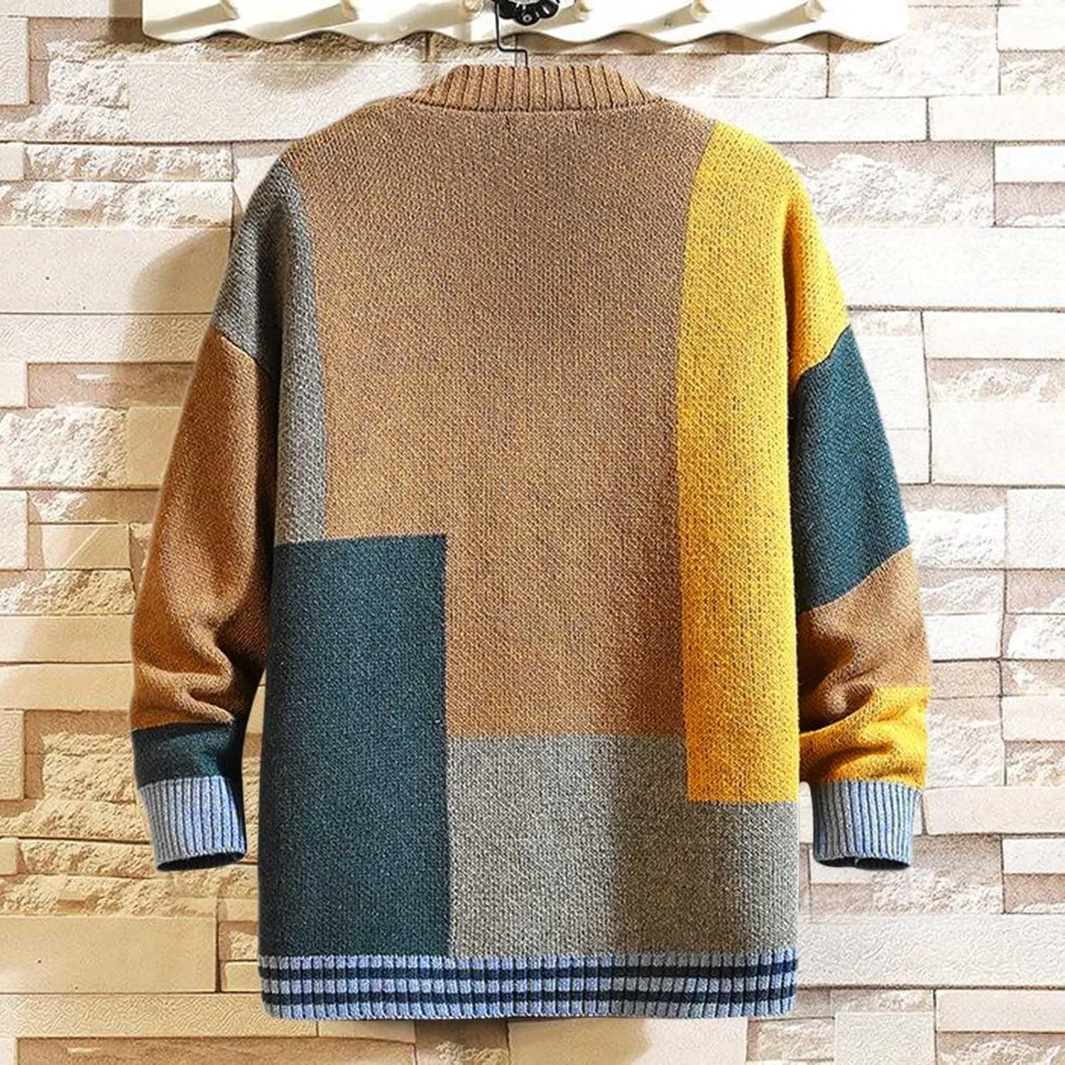 Mens Cardigan Sweaters, Button Down Long Sleeve Knitted Slim Fit Sweaters Fall Winter Soft Athletic Sportswear