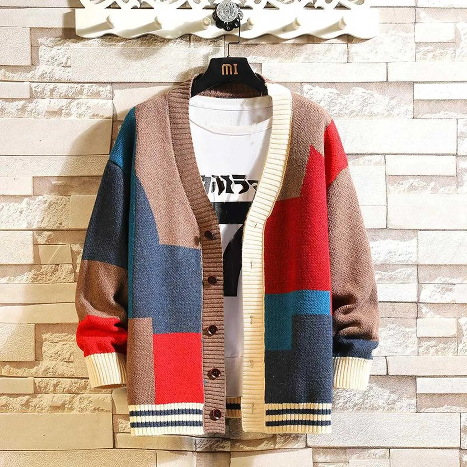 Mens Cardigan Sweaters, Button Down Long Sleeve Knitted Slim Fit Sweaters Fall Winter Soft Athletic Sportswear
