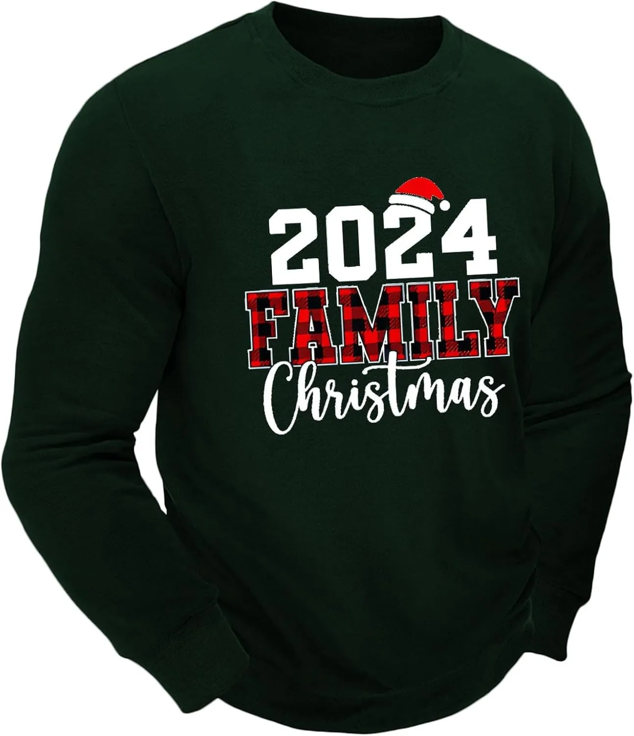 Mens Christmas Sweatshirt Festive Santa Snowman Holiday Sweatshirts 2024 Graphic Print Ugly Pullover for Men