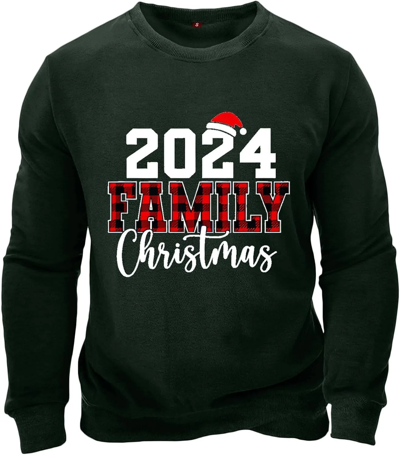 Mens Christmas Sweatshirt Festive Santa Snowman Holiday Sweatshirts 2024 Graphic Print Ugly Pullover for Men