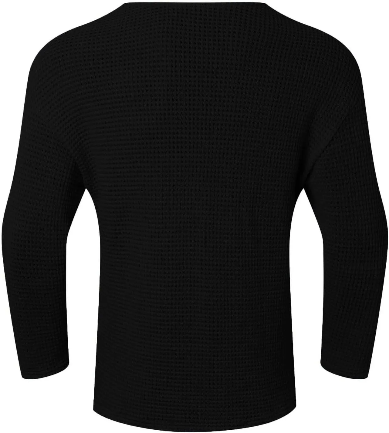 Men's Cotton V Neck Knitted Sweater Jumper Hollow Out Solid Color Long Sleeve Pullover Tops 2025