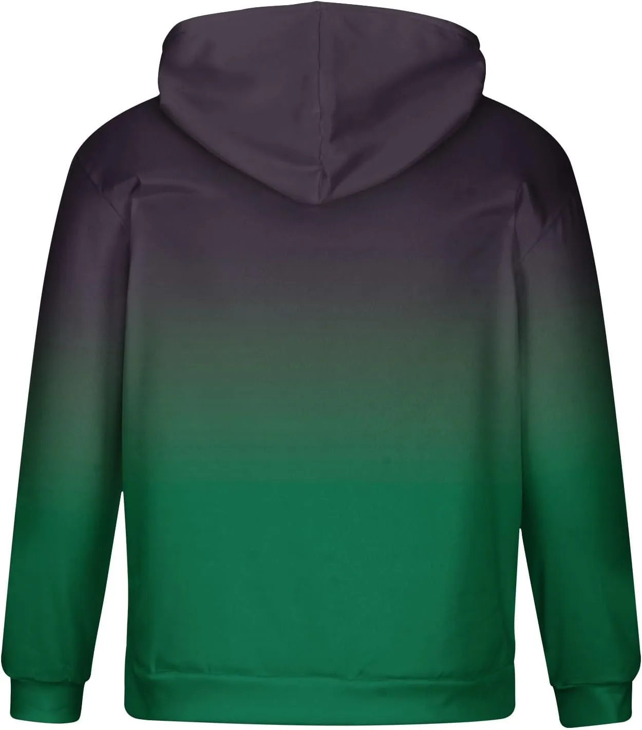 Men's Fashion Hoodies & Sweatshirts Casual Gradient Color Graphic Tee Shirts Long Sleeve Pullover Shirts With Pockets