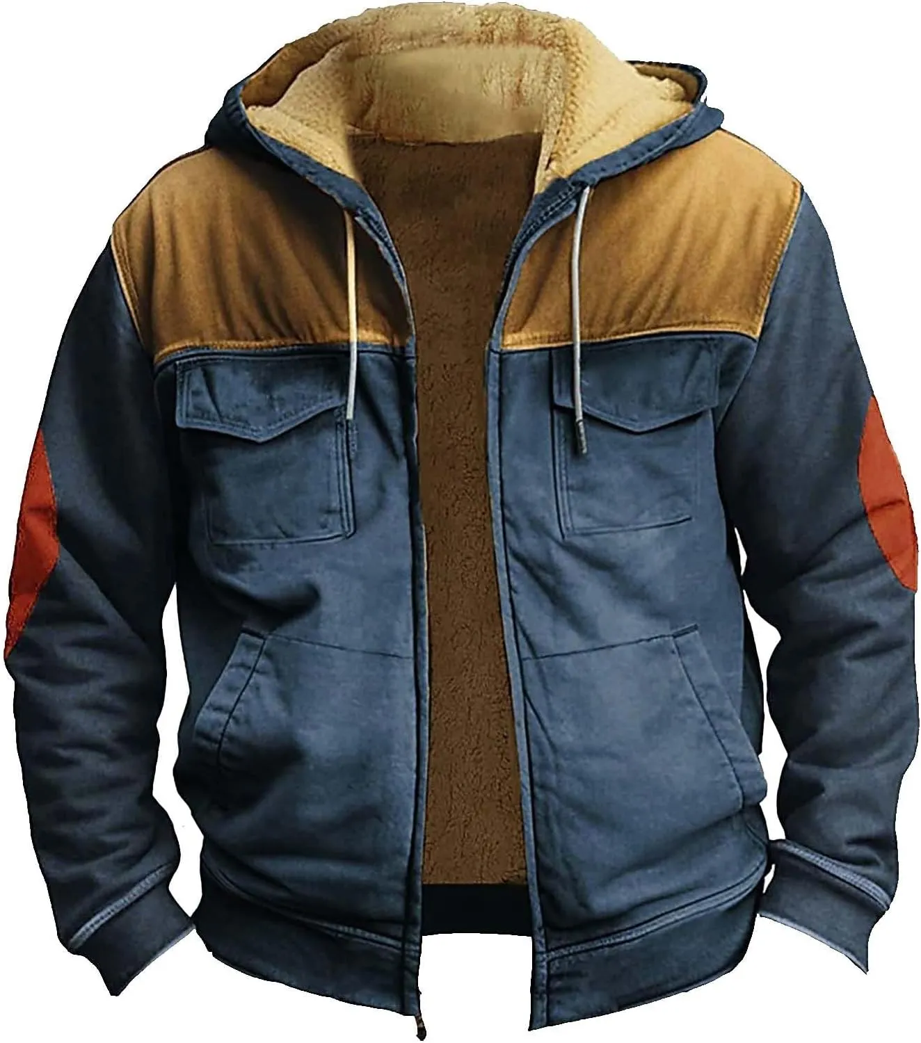 Men's Fashion Sweatshirts Coats Long Sleeve Zipper Hooded Classic Trendy Coat Hiking Travel for Men