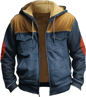 Men's Fashion Sweatshirts Coats Long Sleeve Zipper Hooded Classic Trendy Coat Hiking Travel for Men
