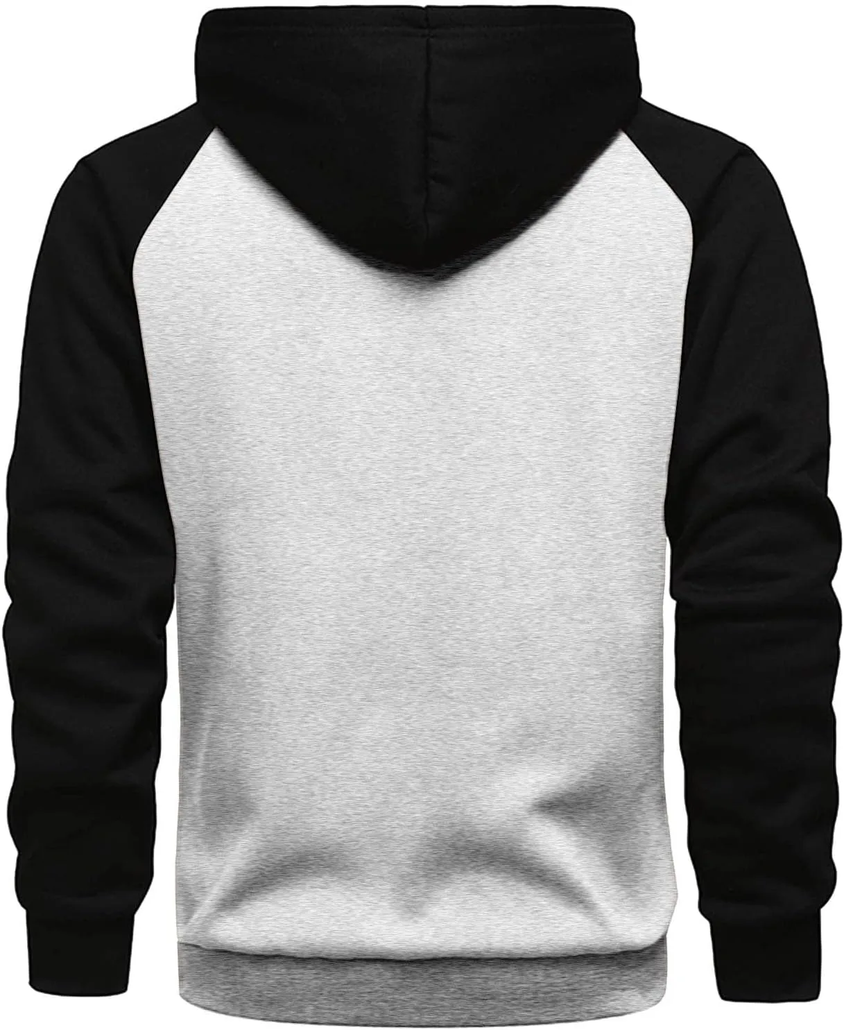 Men's Fleece Drawstring Fake Two-Piece Sports Heated Sweatshirt Pullover Long Sleeve Zipper Hooded Jacket Coats Big And Tall