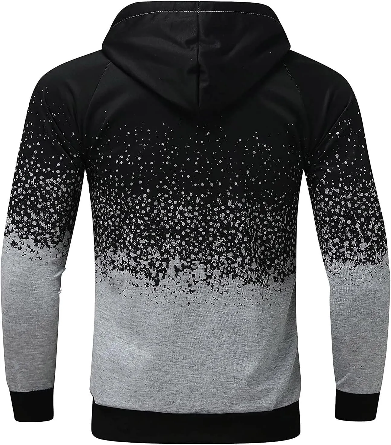 Men's Hooded Sweatshirt Pure Color Zipper Pullover Long Sleeve Sweatshirt Tops Blouse Mens Hoodies Pullover